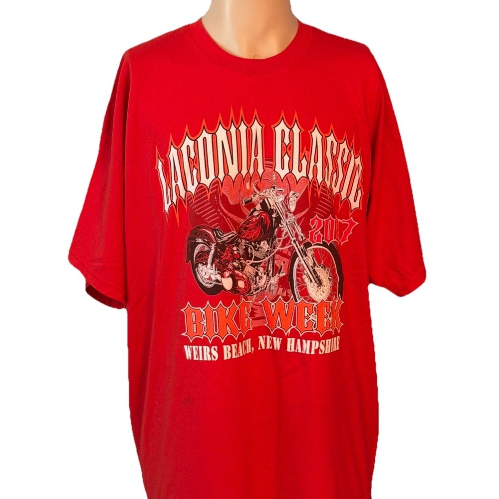 Laconia Bike Week 2007 Weirs Beach, NH Men's Red‎ 2XL T Shirt